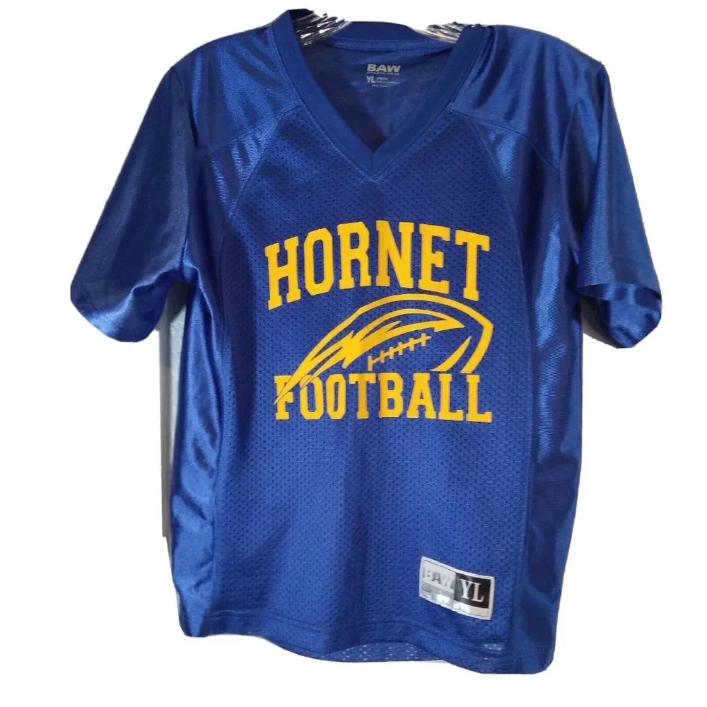 BAW Athletic Jersey Boys Youth Large‎ Blue Hornet Football